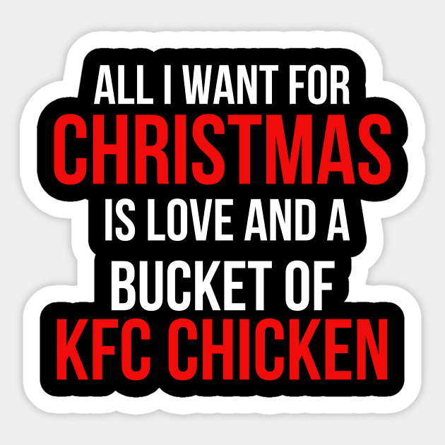 Bucket of KFC Chicken Sticker by Queen of the Minivan